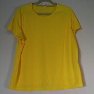 2X Sunshine Yellow Sweat Wicking Workout Shirt